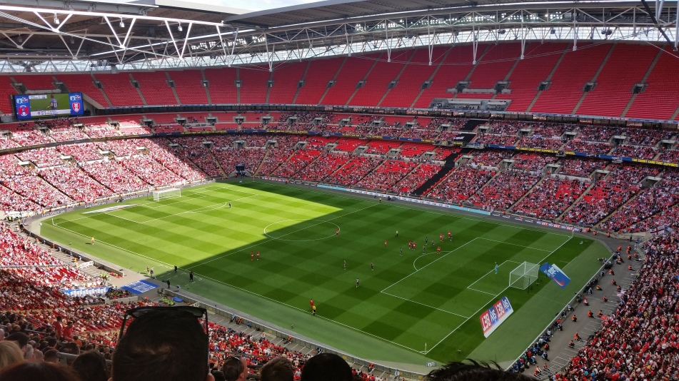 Wembley During The Game. Attendance for the game reached 43,000+ 